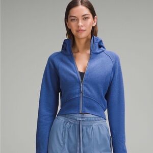 NWT Lululemon Scuba Full-Zip Hoodie Heathered Oasis Blue Size 6